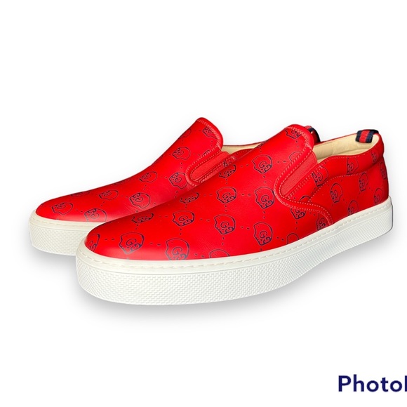 Gucci Red Ghost Dublin Slip-On Sneakers - Picture 1 of 6